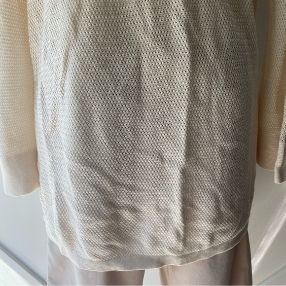 Wilfred Free Silk Cashmere Blend Waffle Knit Open Front Cardigan - XS - Picture 7 of 14